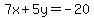 +7x%2B5y=-20