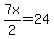 +7x%2F2++=+24