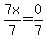 +7x%2F7++=+0%2F7+