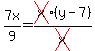 +7x%2F9=cross%28x%29%28y-7%29%2Fcross%28x%29