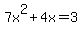 +7x%5E2+%2B+4x+=+3