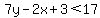 +7y-2x%2B3%3C17+