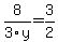 +8%2F3y++=++3%2F2