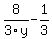 +8%2F3y+-+1%2F3+