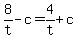 +8%2Ft++-+c+=+4%2Ft+%2B+c+