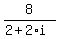 +8+%2F+%28+2+%2B+2%2Ai+%29+