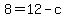 +8+=+12+-+c+