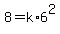 +8+=+k%2A6%5E2+