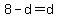 +8+-+d+=+d+