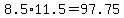 +8.5%2A11.5+=+97.75+