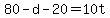 +80+-+d+-+20+=+10t+