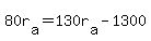 +80r%5Ba%5D+=+130r%5Ba%5D+-+1300+