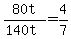 +80t+%2F+%28140t%29+=+4%2F7+
