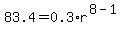 +83.4=0.3%2Ar%5E%288-1%29