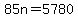 +85n+=+5780+