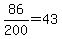 +86%2F200+=+43+