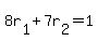 +8r%5B1%5D+%2B+7r%5B2%5D+=+1+