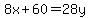 +8x%2B60=28y