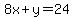 +8x%2By=24