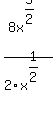 +8x%5E%285%2F2%29%2F2x%5E%281%2F2%29