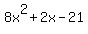 +8x%5E2%2B2x-21+