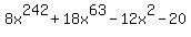 +8x%5E242%2B18x%5E63-12x%5E2-20+