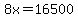 +8x+=+16500+