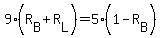 +9%2A%28+R%5BB%5D+%2B+R%5BL%5D+%29+=+5%2A%28+1+-+R%5BB%5D+%29+