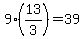 +9%2A%2813%2F3%29+=+39+