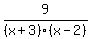 +9%2F%28x%2B3%29%28x-2%29+