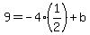 +9=-4%281%2F2%29%2Bb+