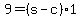 +9+=+%28+s+-+c+%29%2A1+