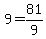 +9+=+81%2F9+