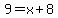 +9+=+x%2B8+