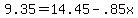 +9.35+=+14.45+-+.85x+