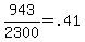 +943%2F2300++=+.41+