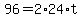 +96+=+2%2A24%2At+