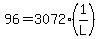 +96+=+3072%2A%281%2FL%29+