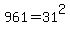 +961+=+31%5E2+