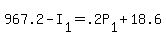 +967.2+-+I%5B1%5D+=+.2P%5B1%5D+%2B+18.6+