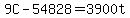 +9C+-+54828+=+3900t+
