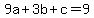 +9a+%2B+3b+%2B+c=9