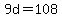 +9d+=+108+