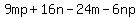 +9mp%2B16n-24m-6np+