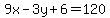+9x-3y%2B6=120