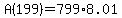 +A%28199%29+=+799%2A8.01+