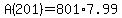 +A%28201%29+=+801%2A7.99+%29+