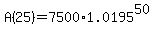 +A%2825%29+=+7500%2A1.0195%5E50+