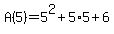 +A%285%29+=+5%5E2%2B5%2A5%2B6