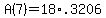 +A%287%29+=+18%2A.3206+